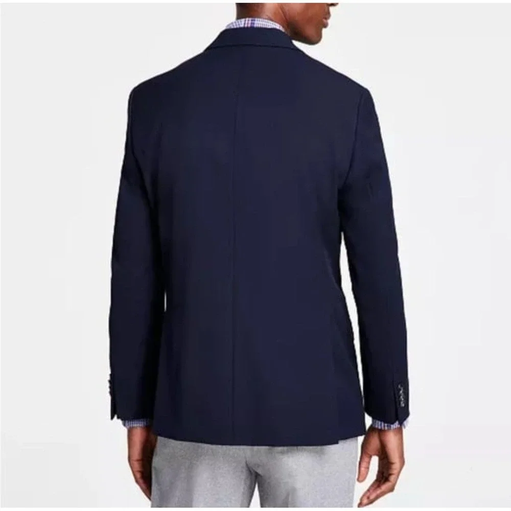 MICHAEL KORS Cotton Blazer Navy Blue Sport‎ Coat 46R